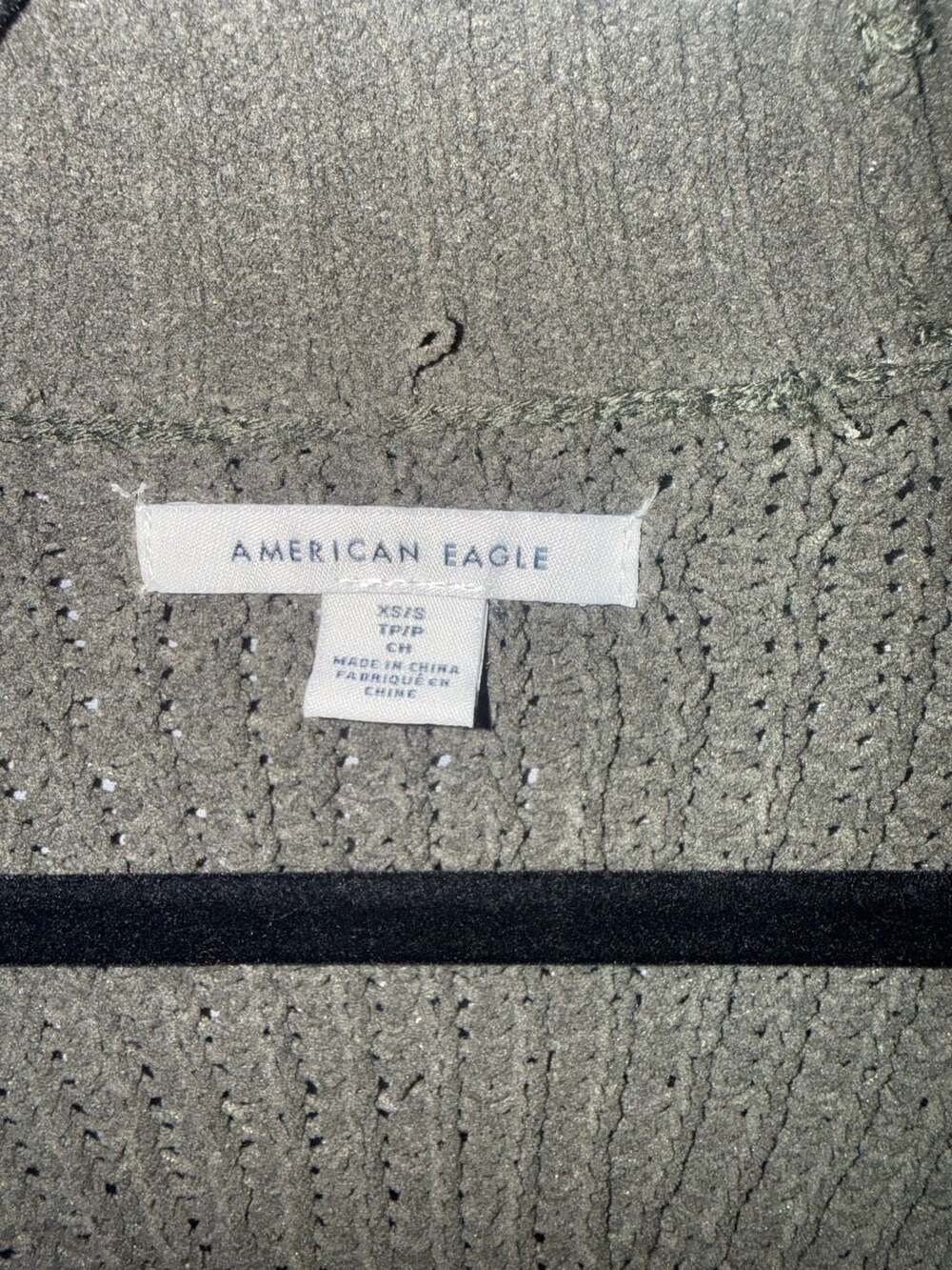 American Eagle Olive Green Cable Knit Open Front Cardigan Size XS/S - Picture 3 of 3